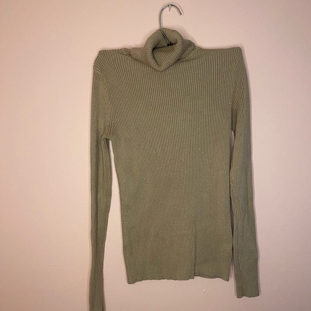 Tan turtleneck sweater